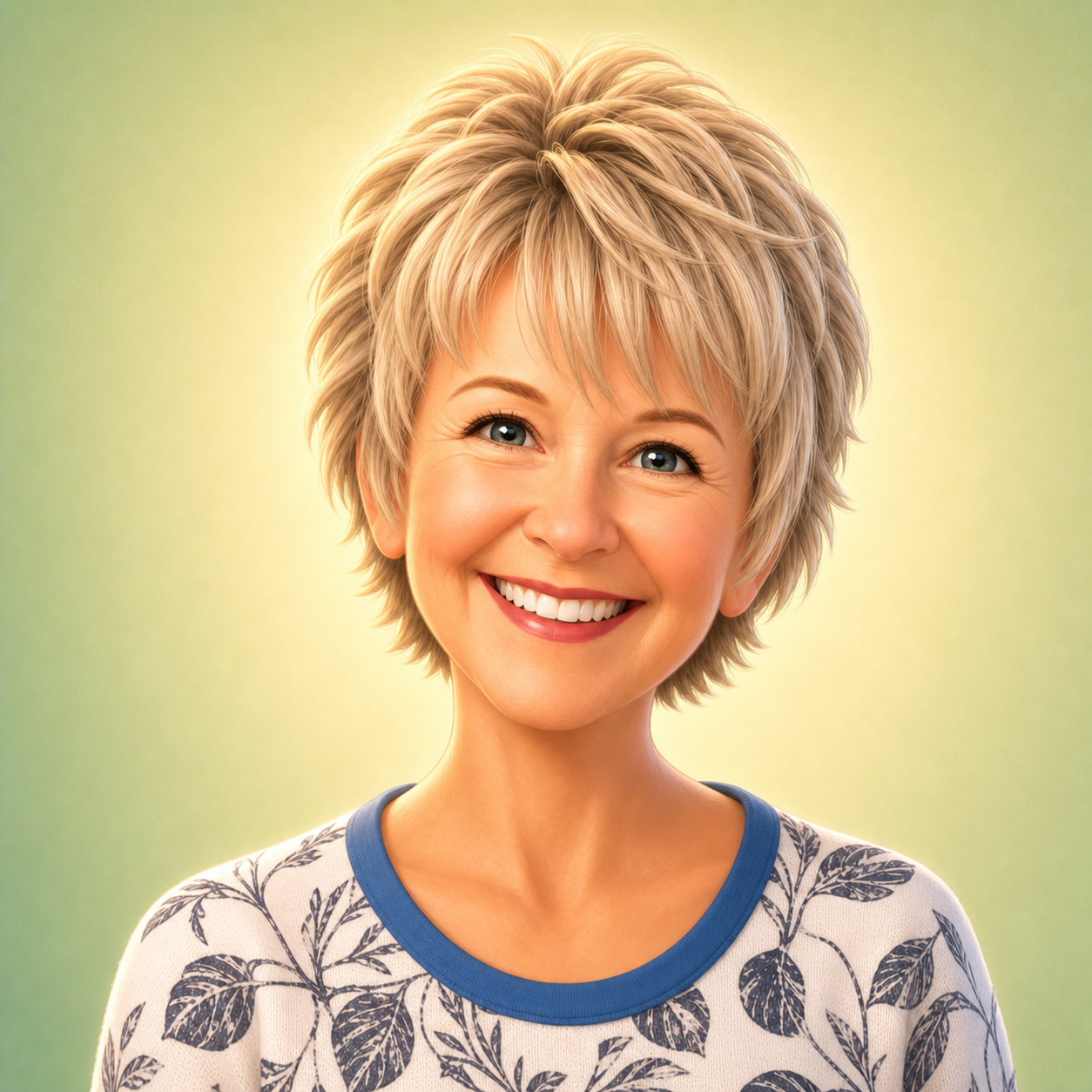 Caricature portrait of a Food for Thoughts board member