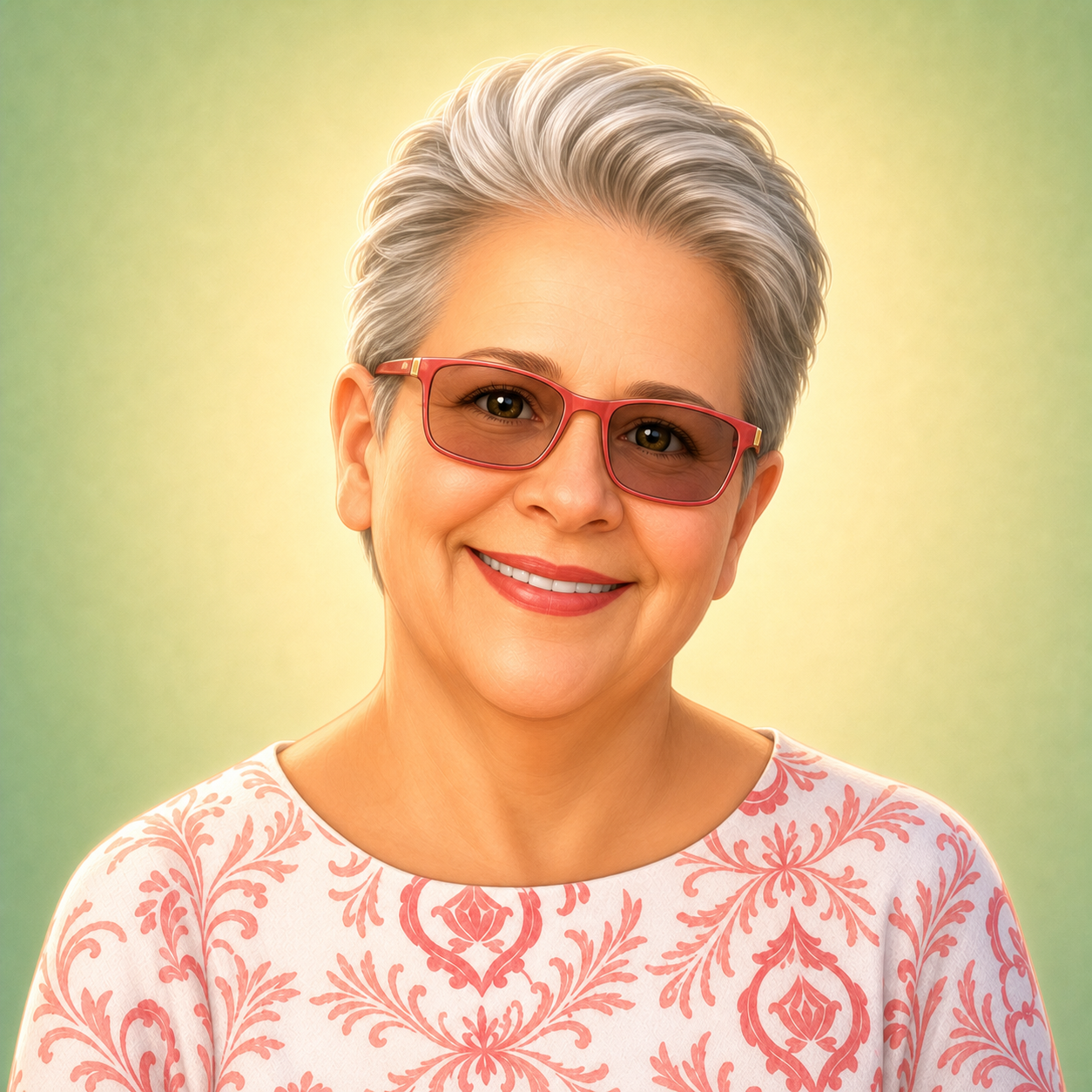 Caricature portrait of a Food for Thoughts board member